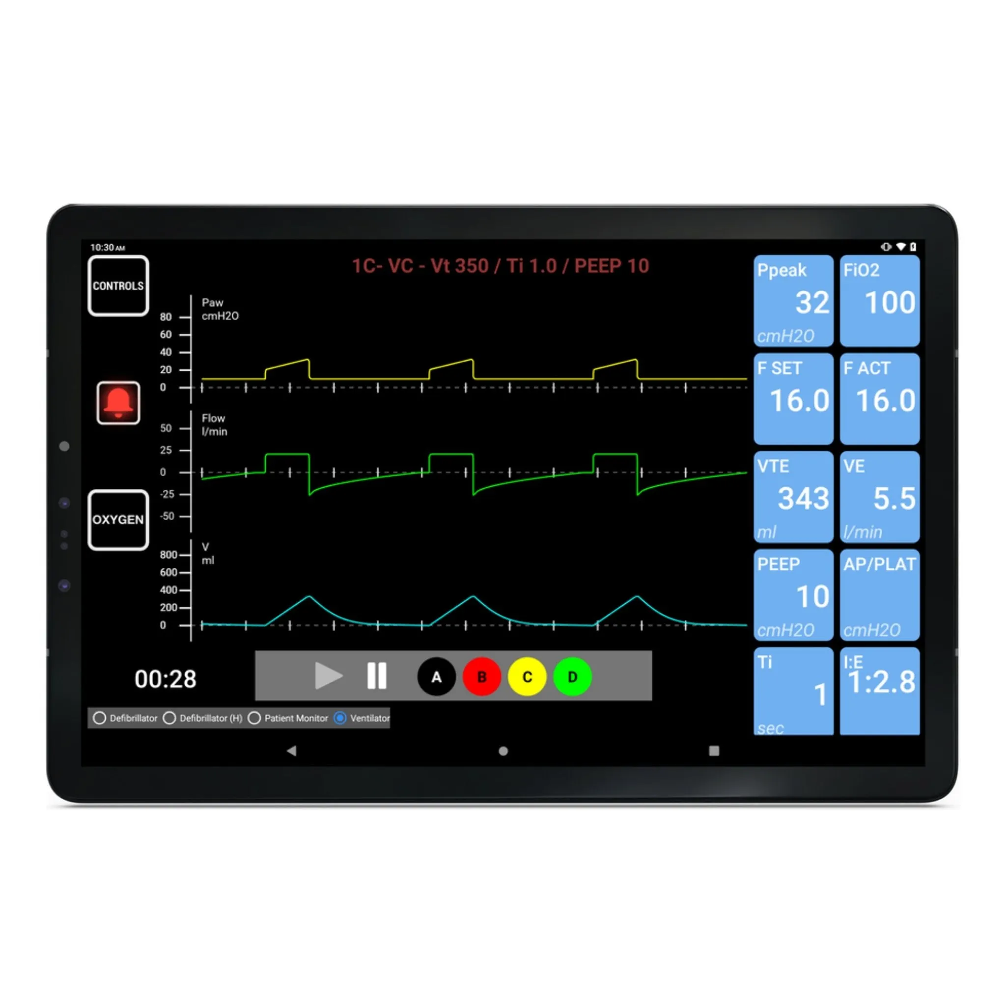 SimVS Simulated Patient Monitor Software