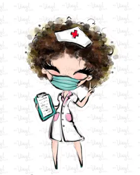 Sticker | 22I | Nurse | Waterproof Vinyl Sticker | White | Clear | Permanent | Removable | Window Cling | Glitter | Holographic