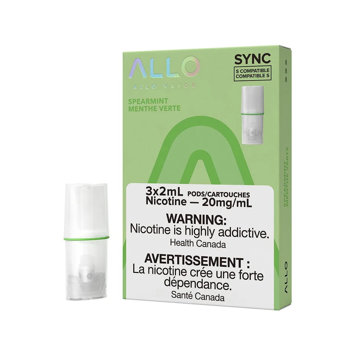 STLTH Compatible Allo Sync Spearmint Vape Pods
