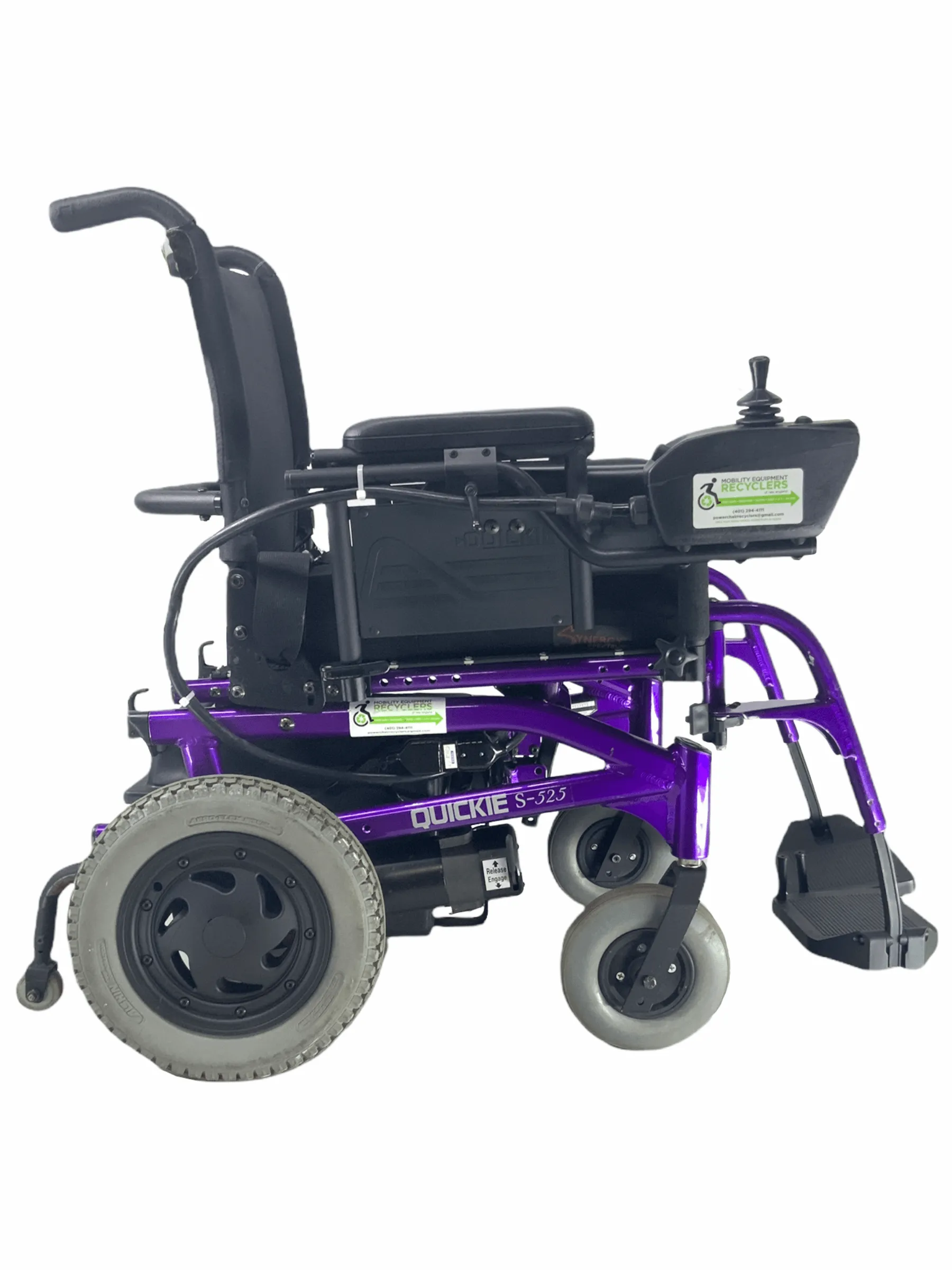 Sunrise Medical Quickie S-525 Standard Power Chair | 18" x 18" Seat | Thigh Supports, Push Handles