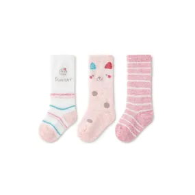 Sweet Summer Thin Mesh Breathable Baby Girl 3pcs Over The Knee Socks Set