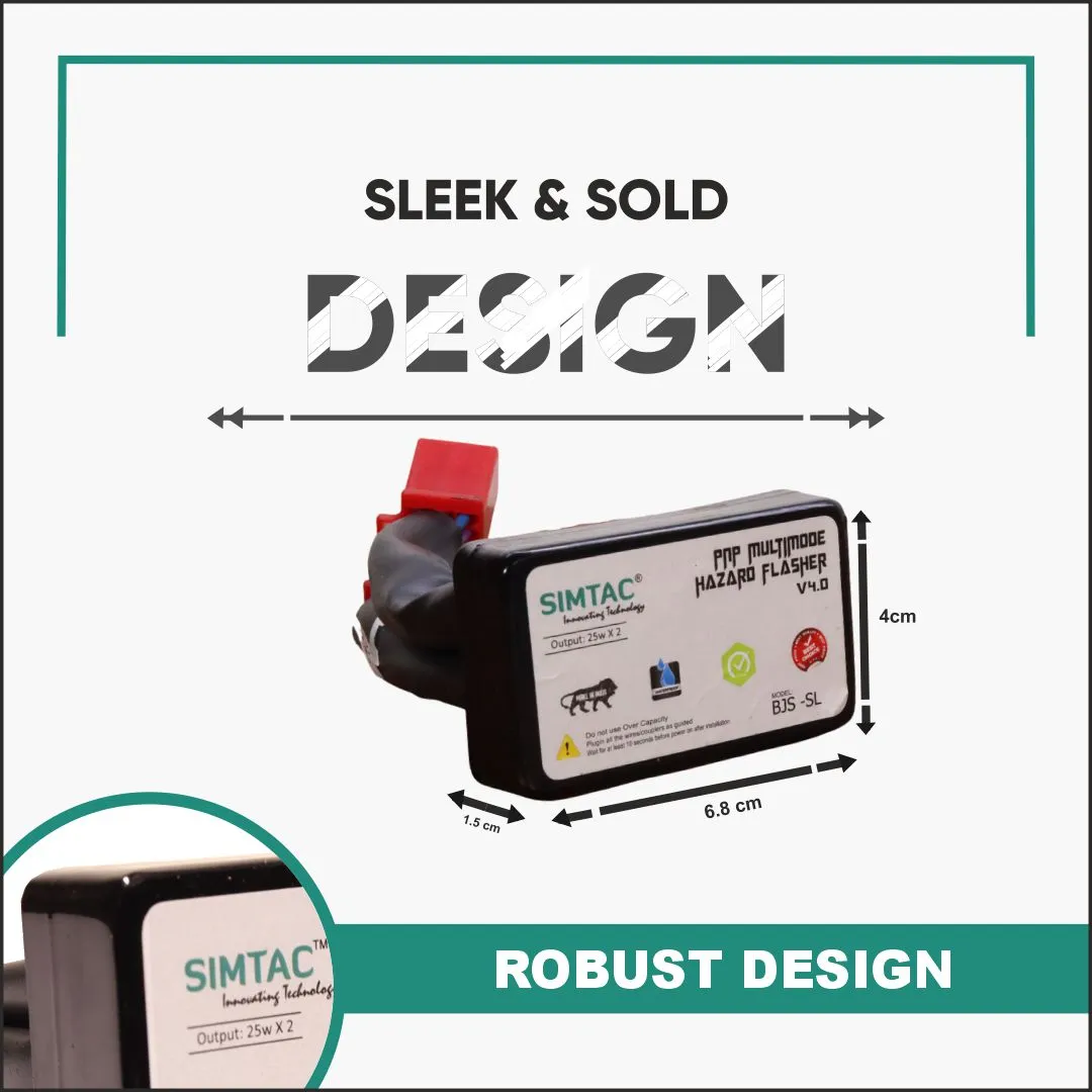 SWITCHLESS [V4.0] Bajaj Pulsar NS | AS | Compatible | Simtac | PNP Hazard Flasher / Adapter / Module | BJS-SL