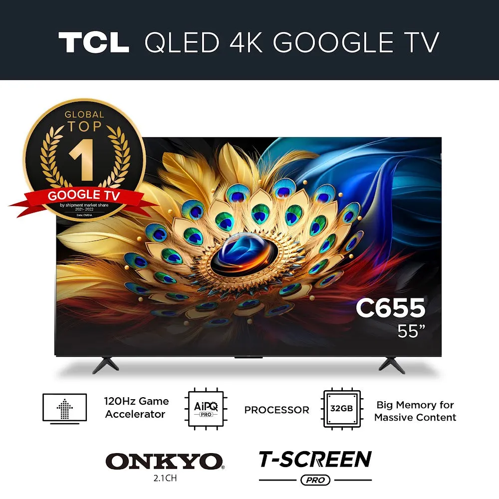 TCL C655 Qled 4K Google TV 55 Inch