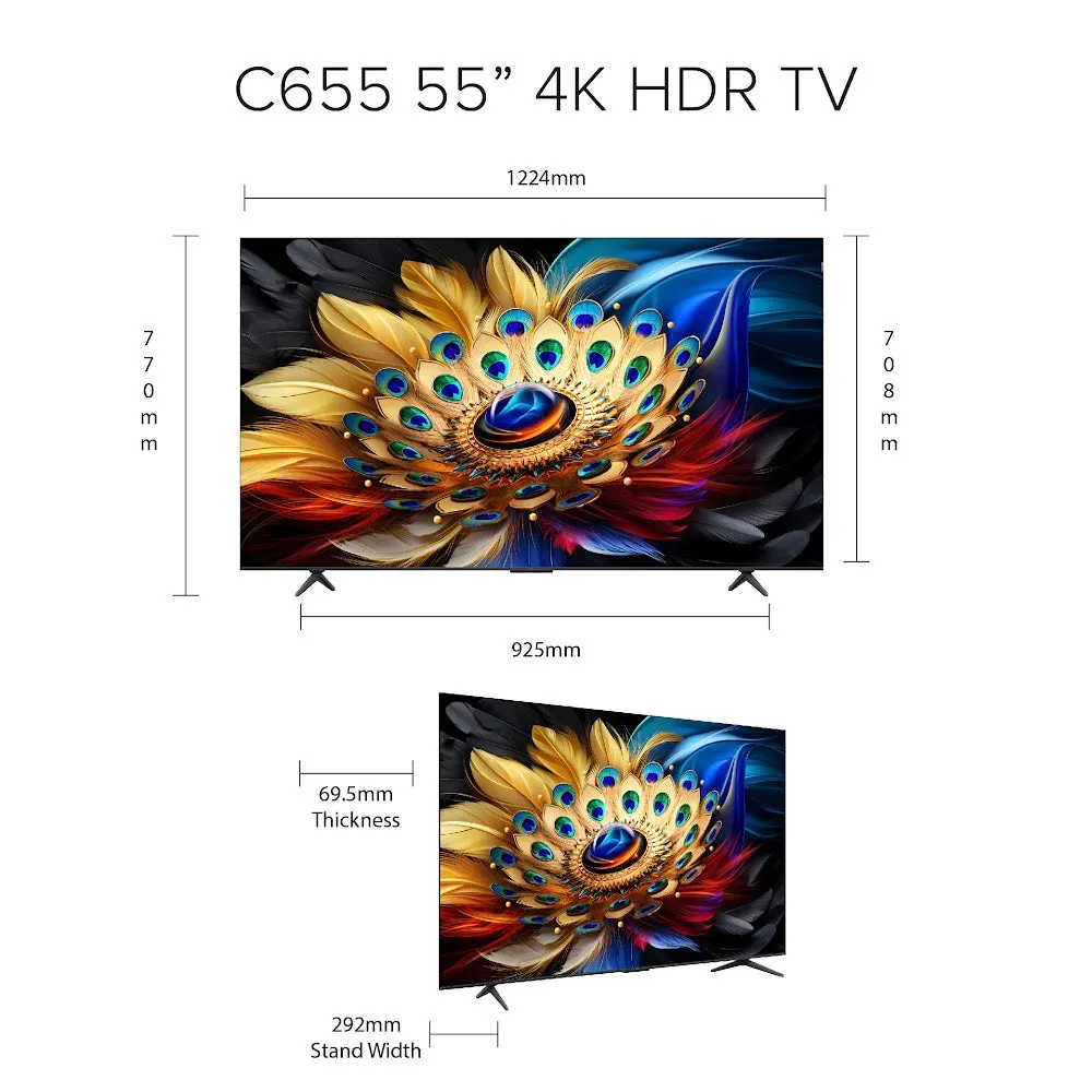 TCL C655 Qled 4K Google TV 55 Inch