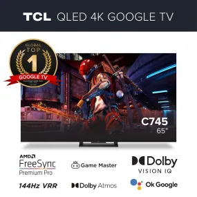 TCL C745 QLED 4K Google TV 65 inch