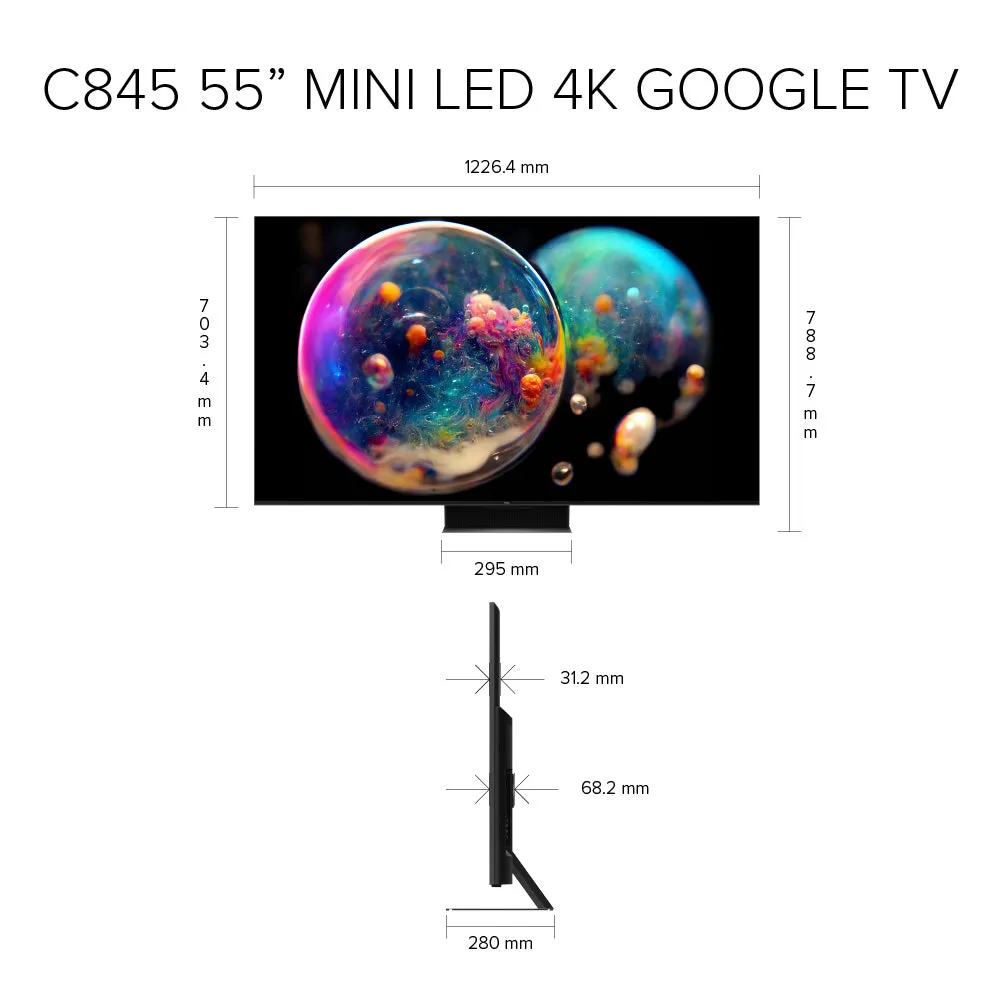 TCL C845 Mini LED Google TV 55 inch