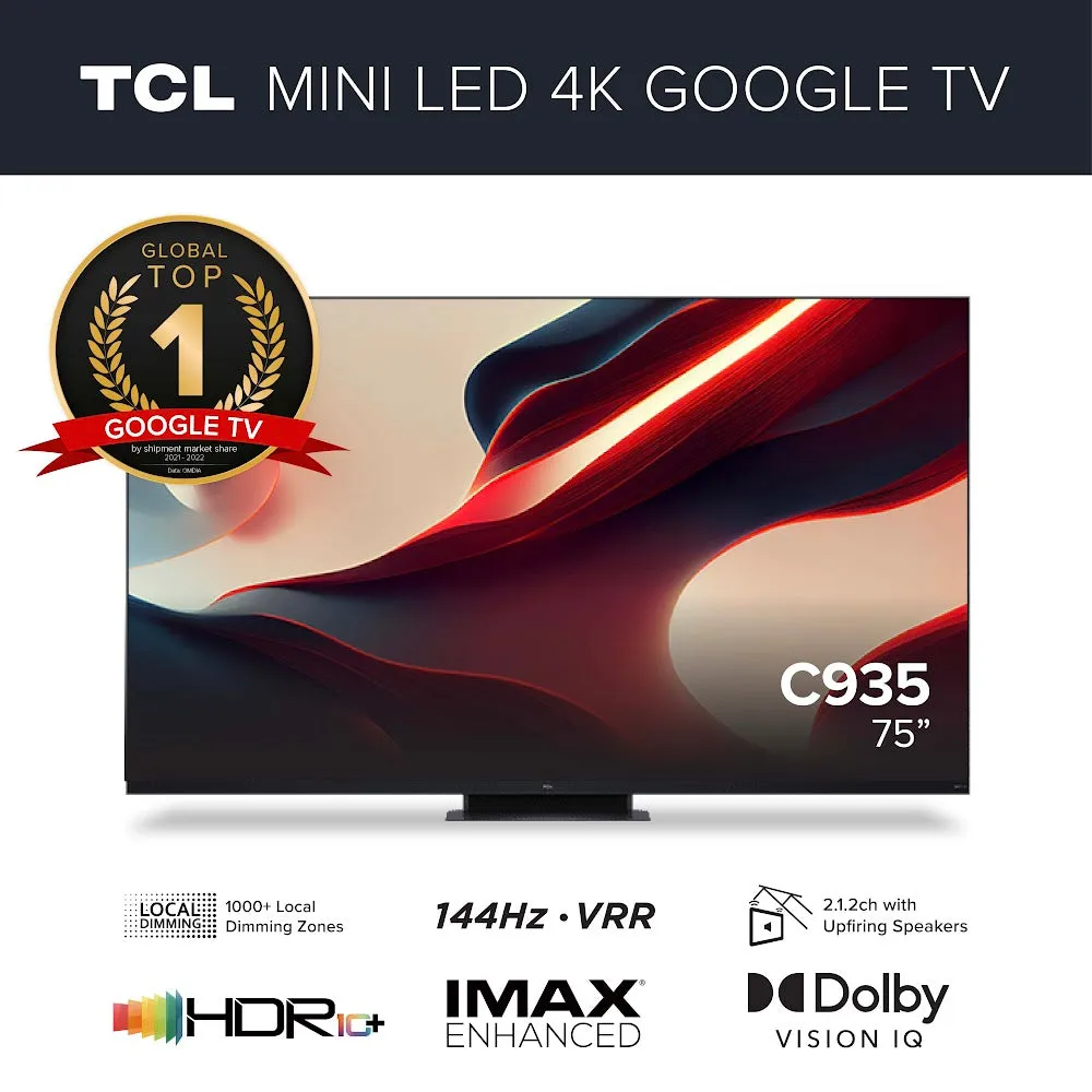 TCL C935 Mini LED 4K Google TV 75 inch