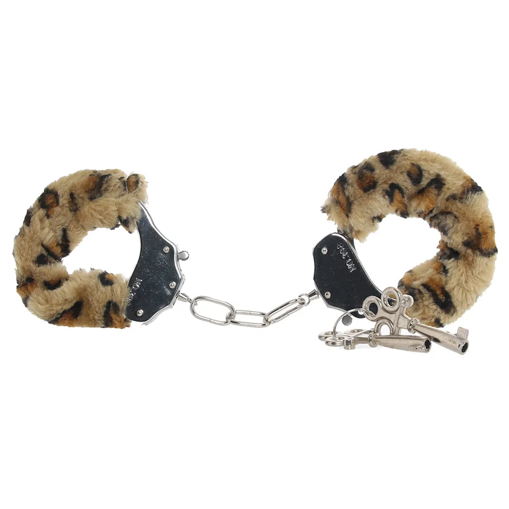 Temptasia Beginner Fuzzy Cuffs in Leopard