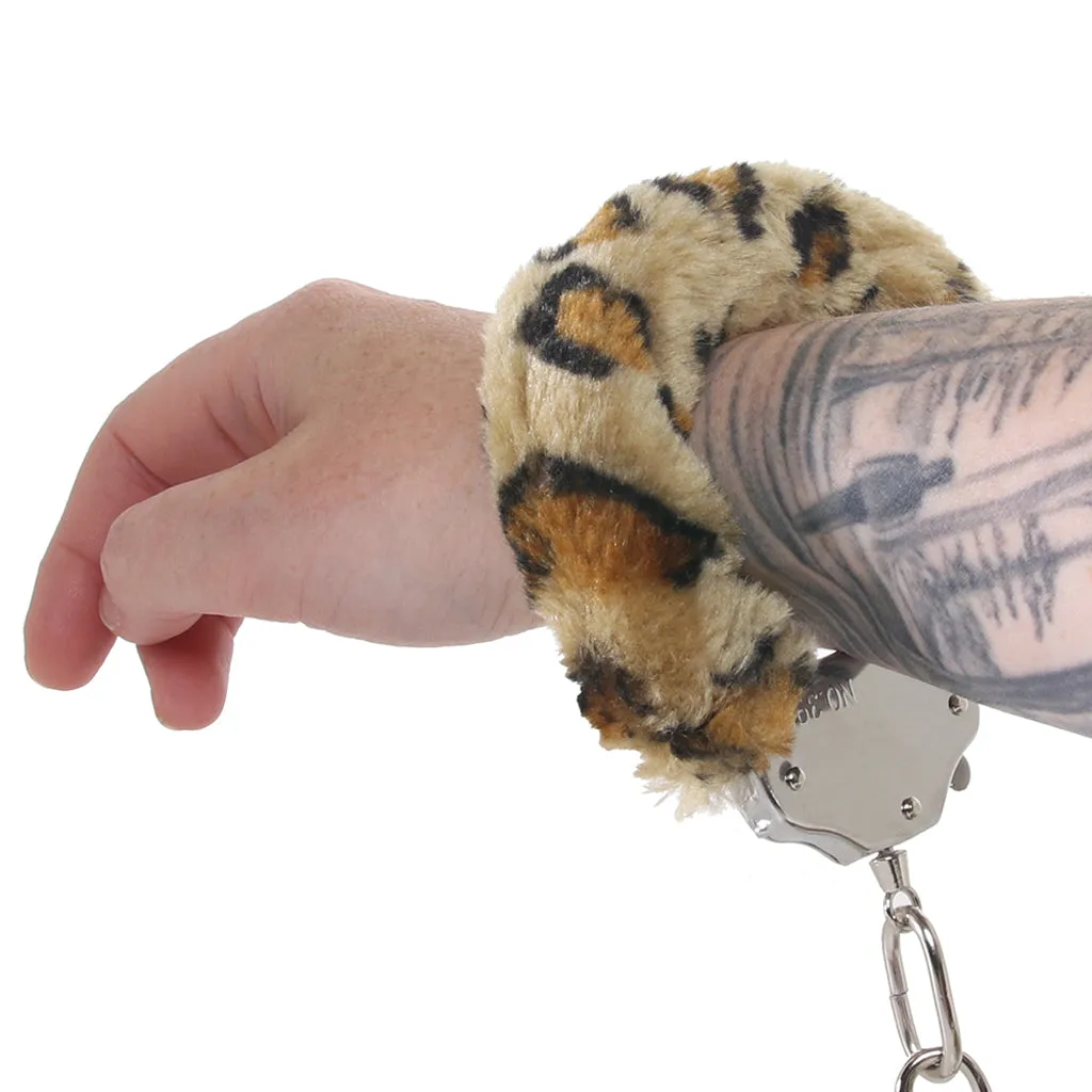 Temptasia Beginner Fuzzy Cuffs in Leopard