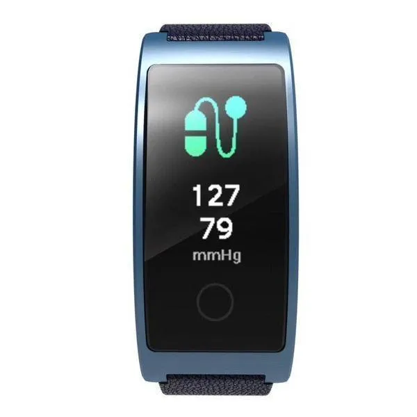 The Best Smart watch in 2019 - Measure Blood Pressure & Heart Rate in Real Time - Elegant Blue