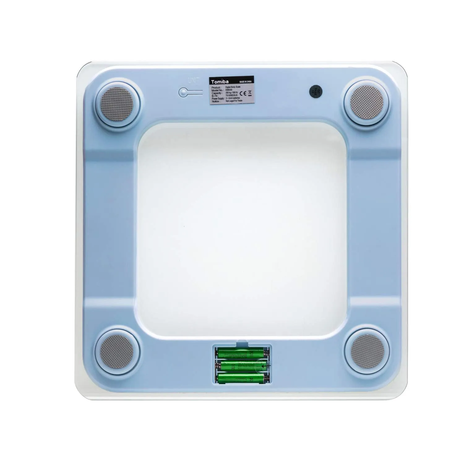 TOMIBA 550 Pounds Bathroom Scale High Precision Digital Body Weight with Step-On Technology and Easy-To-Read Backlit LCD