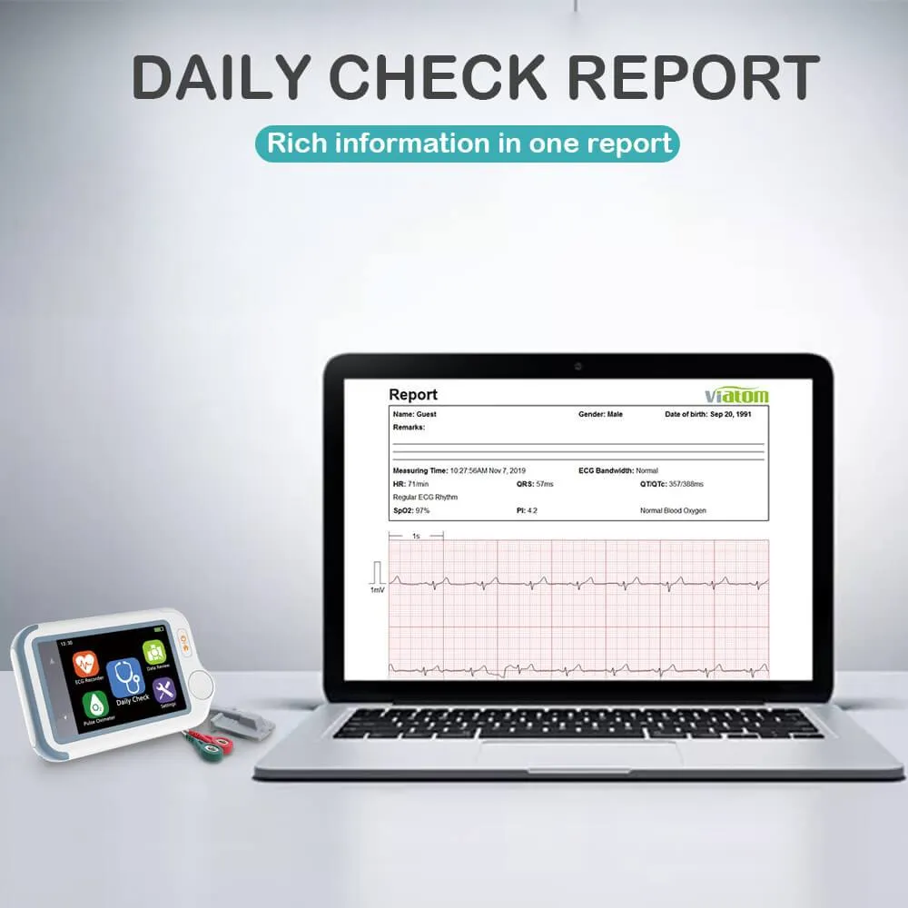 Touchscreen ECG Monitor with Oximeter