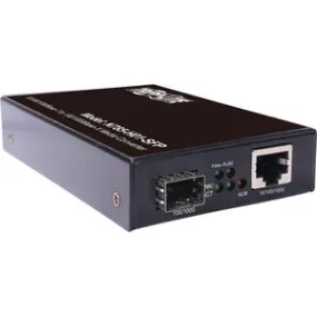 Tripp Lite by Eaton Hardened Gigabit Fiber to Ethernet Media Converter, 10/100/1000 Mbps, RJ45/SFP, -10&deg; to 60&deg;C, TAA