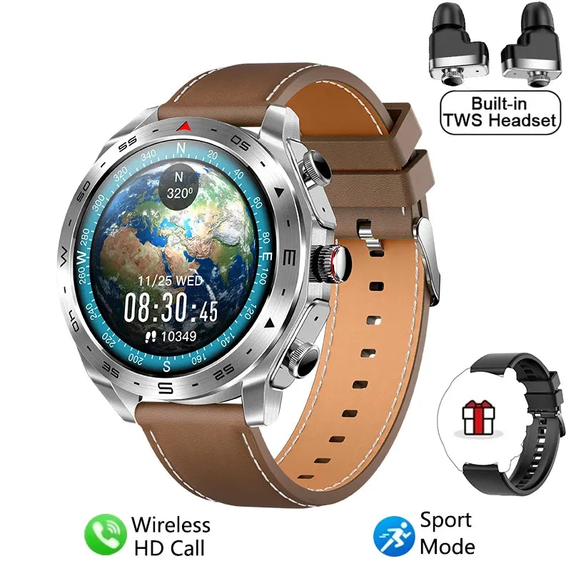 TWS Smart Watch 2-in-1 Bluetooth Earphones HIFI 9D Sound Quality Bluetooth Call For Men and Women Sports Smartwatches
