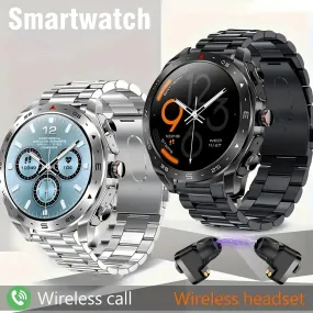 TWS Smart Watch 2-in-1 Bluetooth Earphones HIFI 9D Sound Quality Bluetooth Call For Men and Women Sports Smartwatches