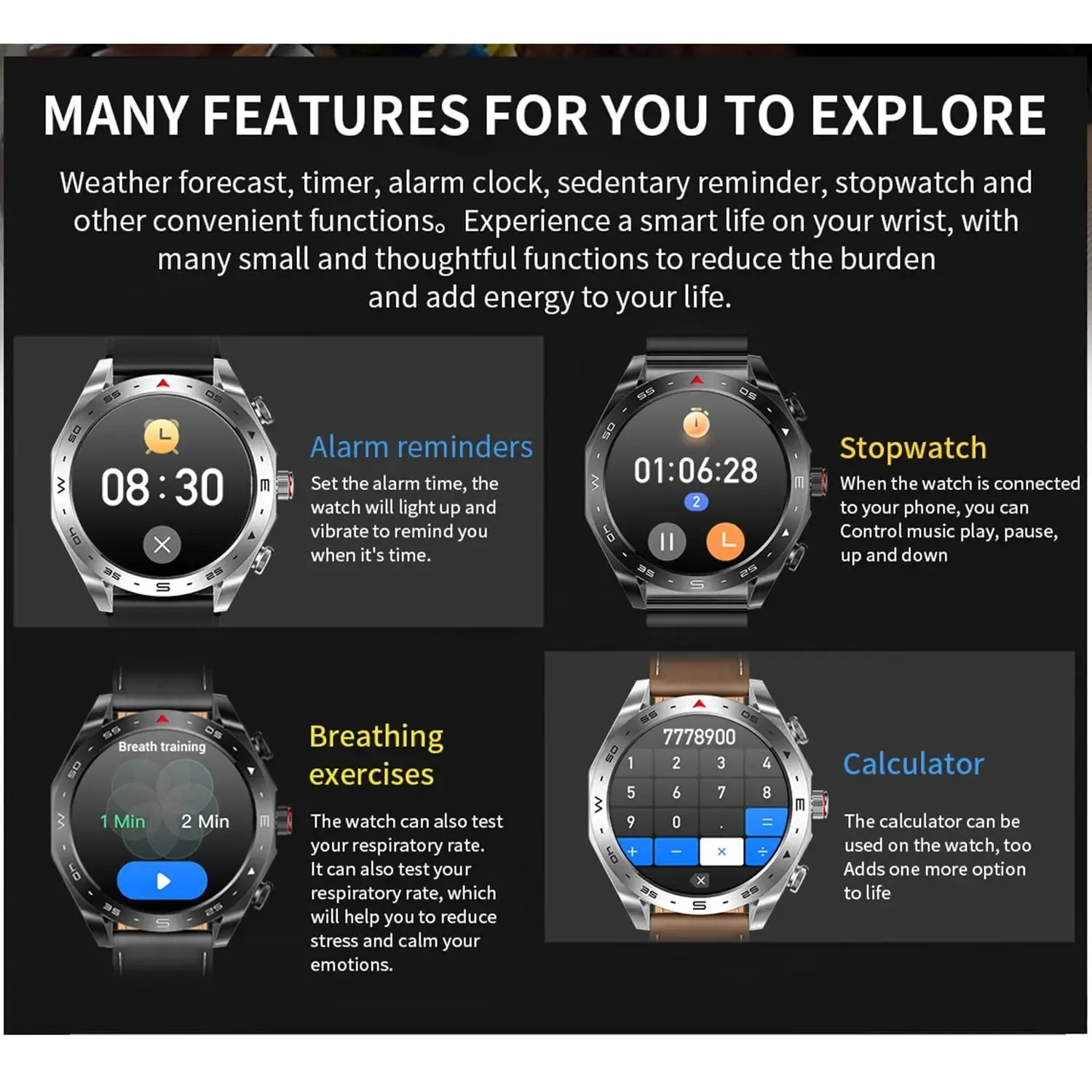 TWS Smart Watch 2-in-1 Bluetooth Earphones HIFI 9D Sound Quality Bluetooth Call For Men and Women Sports Smartwatches