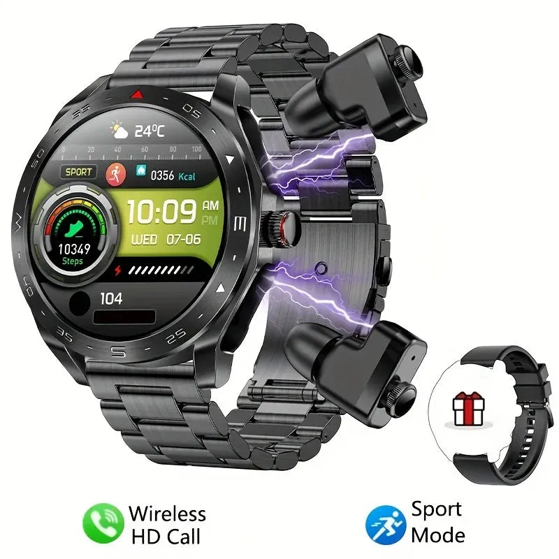TWS Smart Watch 2-in-1 Bluetooth Earphones HIFI 9D Sound Quality Bluetooth Call For Men and Women Sports Smartwatches