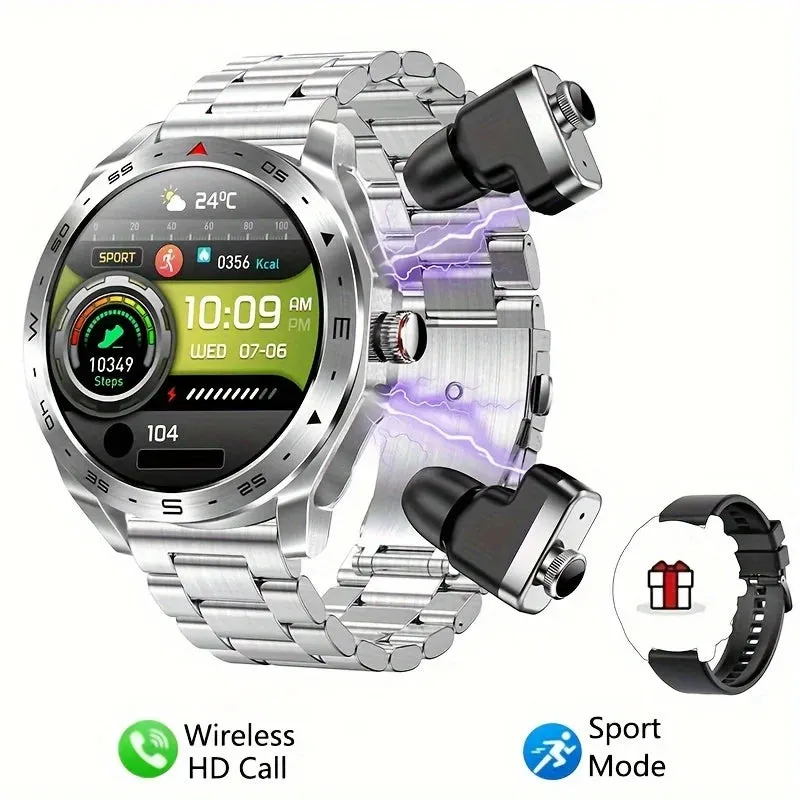TWS Smart Watch 2-in-1 Bluetooth Earphones HIFI 9D Sound Quality Bluetooth Call For Men and Women Sports Smartwatches