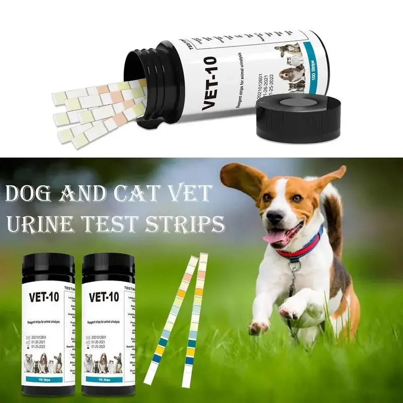 Urine Test Kit For Dogs 10 In 1 Urinalysis Parameter Tests For Monitoring Pet Health 10 In 1 Detects White Blood Cells