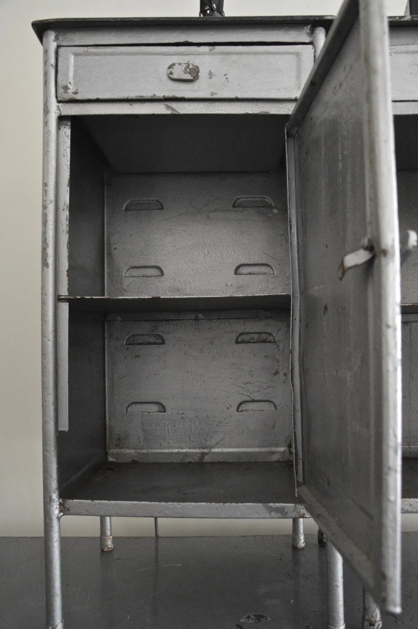 Vintage Industrial Polish medical cabinet