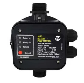 WHI-SK20PPHS2 Automatic Restart Pump Controller IEC Plug 2.2 Bar 240V (711942)