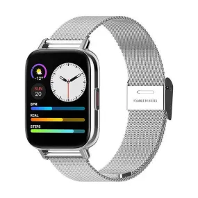 Xcell G3 Talk 43mm Smart Watch Silver Frame with Stainless Steel Strap Silver-LGOF