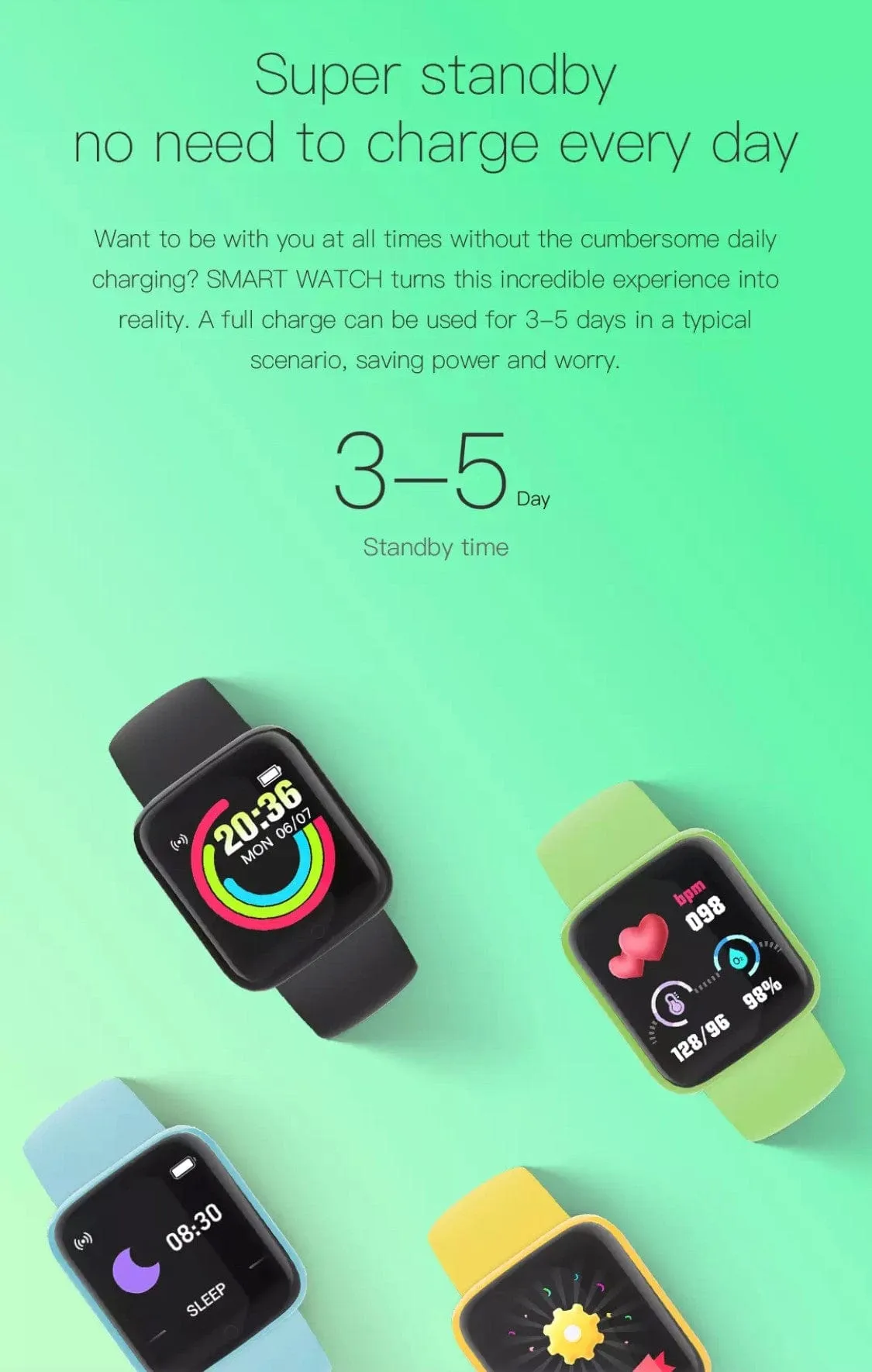 Y68  Smart Watch Yellow