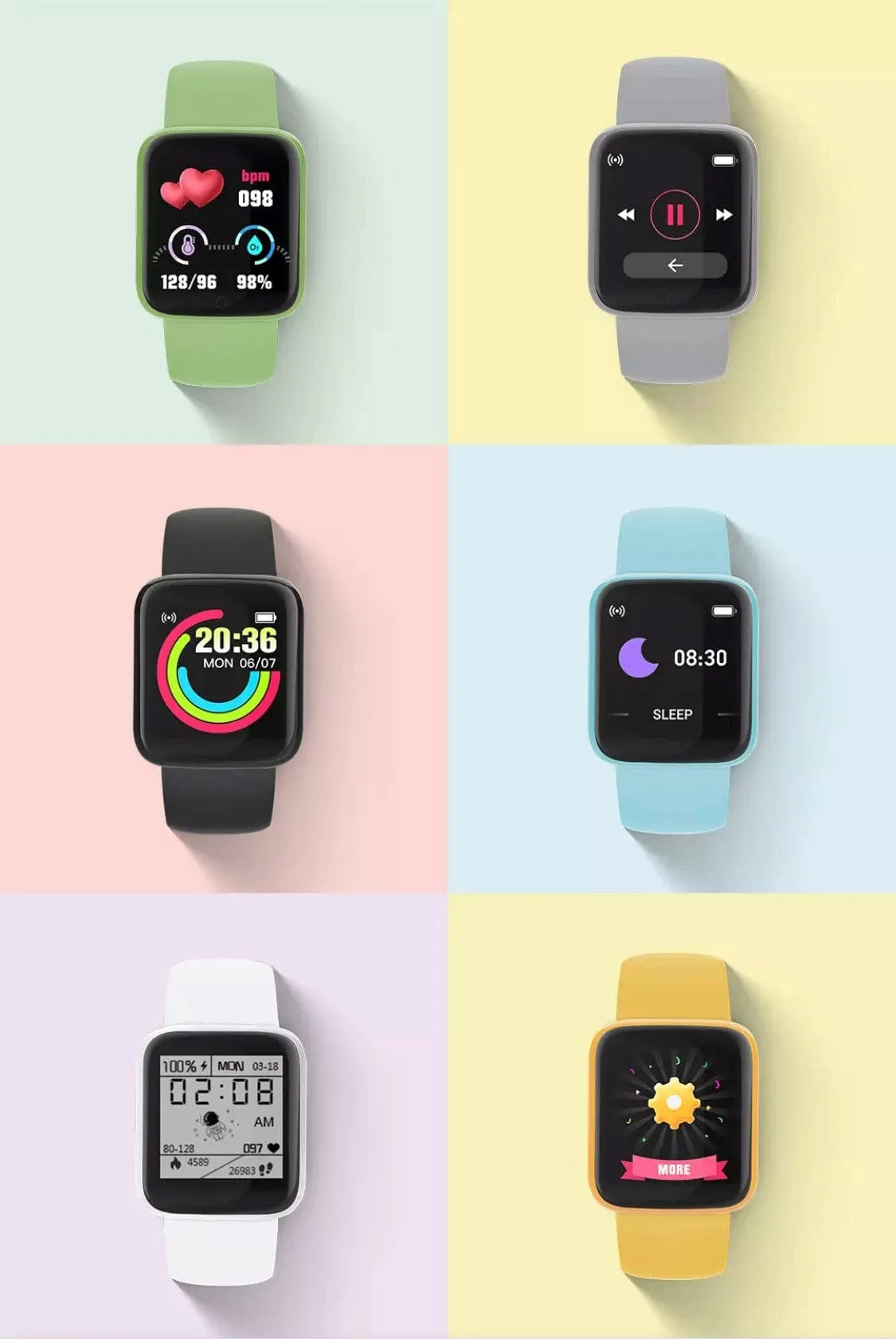 Y68  Smart Watch Yellow